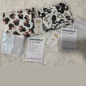 Freshly Picked Black and White Swaddle Set